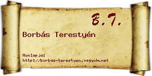 Borbás Terestyén névjegykártya
